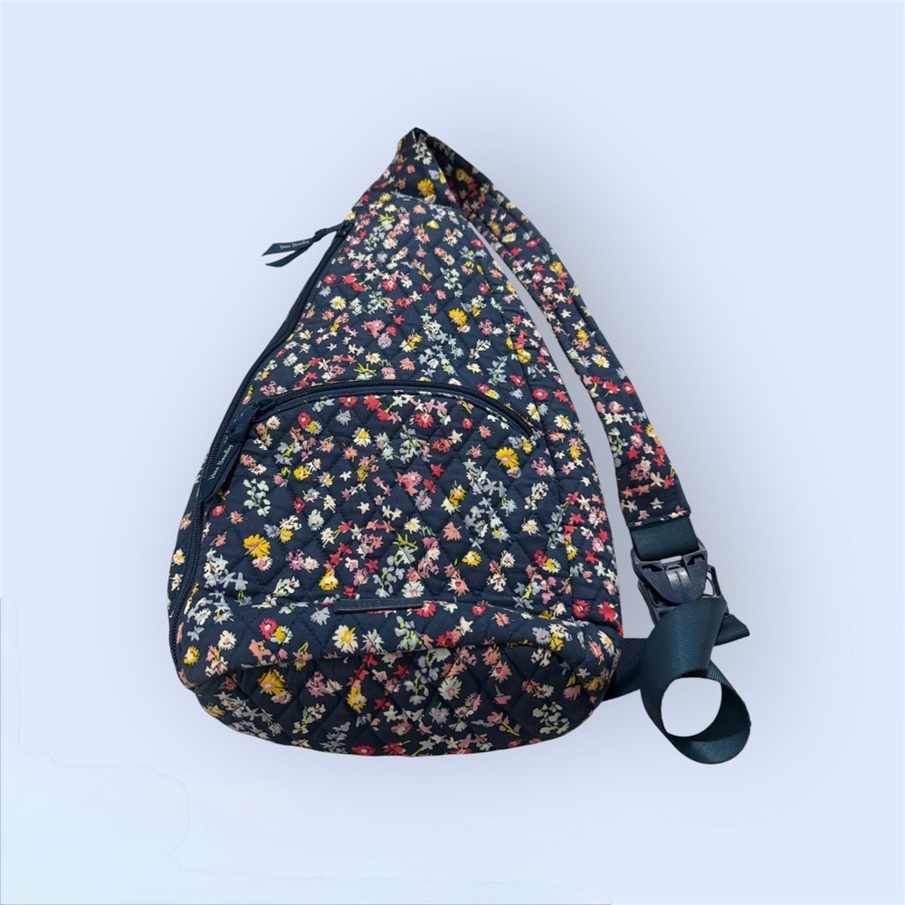Vera Bradley Essential Sling Backpack Scattered Wildflowers